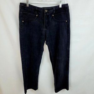 G Studio 34" x 26 1/2" Black Jeans Premium Denim Overstitched Straight Petite?